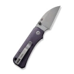Civivi Knife Baby Banter Wharncliffe Purple Canvas Micarta, Grey Stonewashed Nitro-V by Ben Petersen (C19068SC-2)