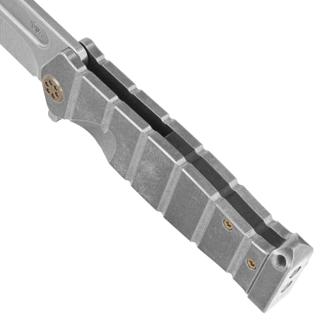 Nóż składany Medford USMC FF Tumbled Titanium, Bronze HW, Std Clip, Tumbled S90V by Greg Medford (MK2049TQ-01TM-T1CS-PT)