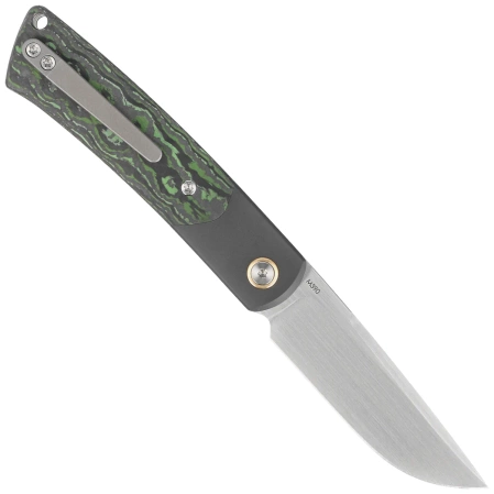 Reate Tribute Titanium/Zirconium/Jungle Wear Fat Carbon, Hand Satin M390 (TBT.CJW.SAT)