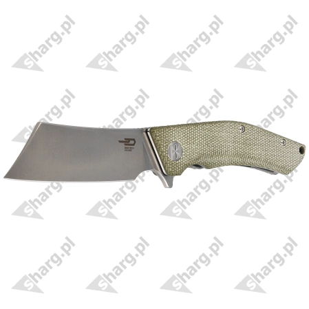 Nóż składany Bestech Cubis Beige Micarta, Stonewashed / Satin D2 (BG42B)