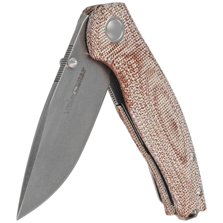 Viper Vale Natural Canvas Micarta, Stonewashed MagnaCut by Jesper Voxnæs Knife (V6006CN)