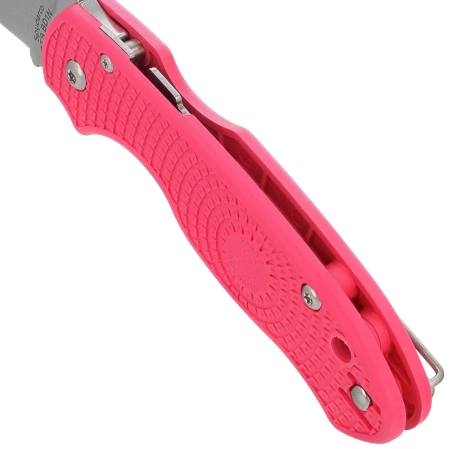 Spyderco Para 3 Lightweight Knife Pink FRN, Satin CTS BD1N by Sal and Eric Glesser (C223PPN)