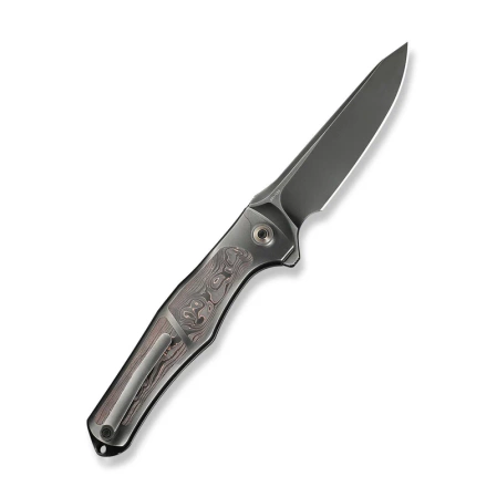 Nóż składany WeKnife 702XI LE No 145/150 Gray Integral Titanium/Copper Foil Carbon Fiber, Polished Gray M390 (WE07B-3)