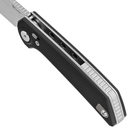 Nóż składany Reate PL-XF-A-1 Black Aluminium, Satin/Stonewashed Nitro-V
