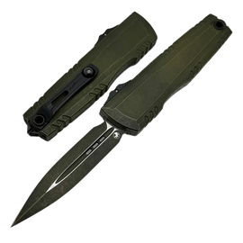 Microtech Luminary ZBP D/E Signature OTF Knife Grenade Green Aluminium, Grenade Green M390MK by Tony Marfione (1270-1WGGS)