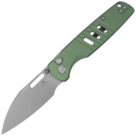 Nóż składany Bestechman Vector Green Aluminium, Bead Blasting D2 (BMK15C)
