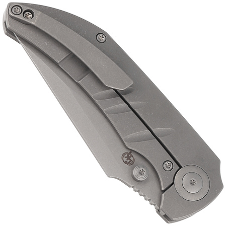 Nóż składany WE Knife Riff-Raff Gray Titanium, Gray Stonewashed CPM 20CV by Matthew Christensen (WE22020B-3)