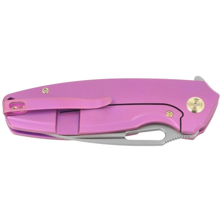 Nóż składany Kubey Tityus Purple Titanium, Bead Blasted 14C28N (KB360C)