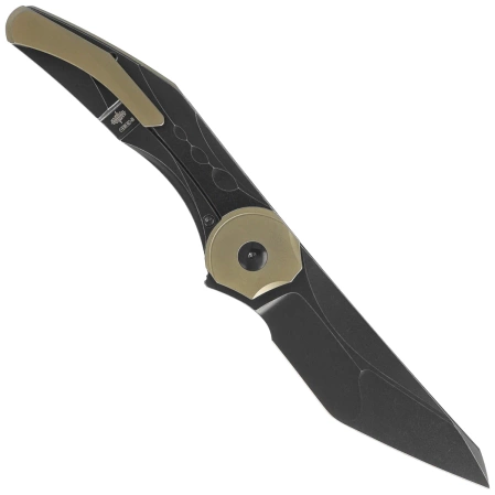 Nóż składany Bestech Excentric Black Titanium, Black Stonewashed M390 by Kombou and TNT Knives (BT2412B)