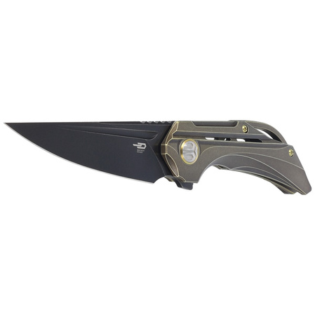 Nóż składany Bestech Vigil Bronze Titanium, Black Stonewashed M390 by Kombou (BT2201D)