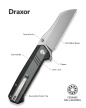 Sencut Draxor Gray/Black G10 Knife, Satin 9Cr18MoV (S24035-3)