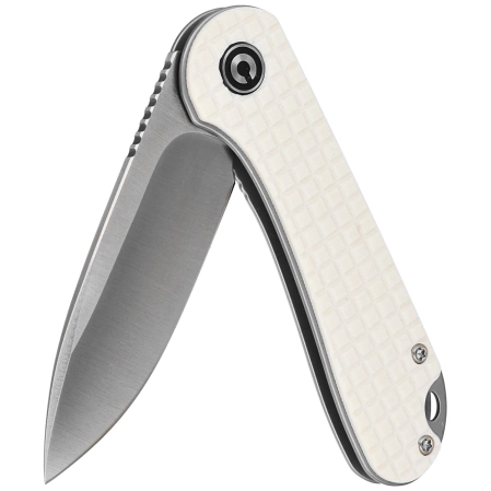 CIVIVI Knife Elementum Flipper Patterned Ivory G10, Satin D2 (C907A-3)