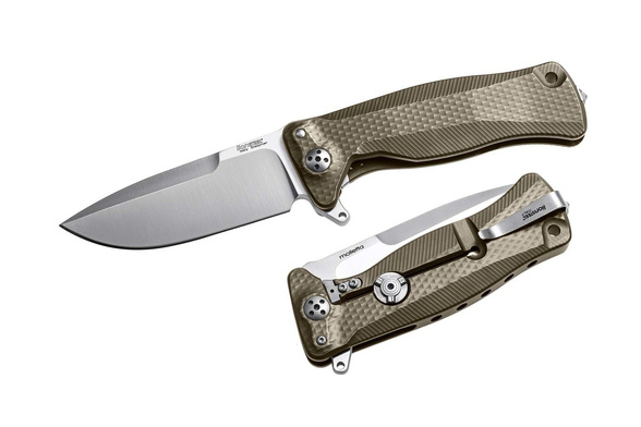 LionSteel SR11 Bronze Titanium, Satin Sleipner by Molletta Knife (SR11 B)
