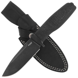 Nóż LionSteel Acha Black Burlap Micarta, Black Stonewashed M390 by Molletta (AH B BLB)