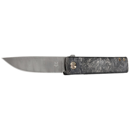 Nóż składany FOX Chnops Marble Carbon Fiber, Damasteel DS93X Gysinge by Riccardo Gobbato (FX-543 DCF)