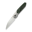 Nóż składany WeKnife Brr15 Gray Titanium/Jungle Wear Fat Carbon, Hand Rubbed Satin M390 by Rafal Brzeski (WE24007-4)