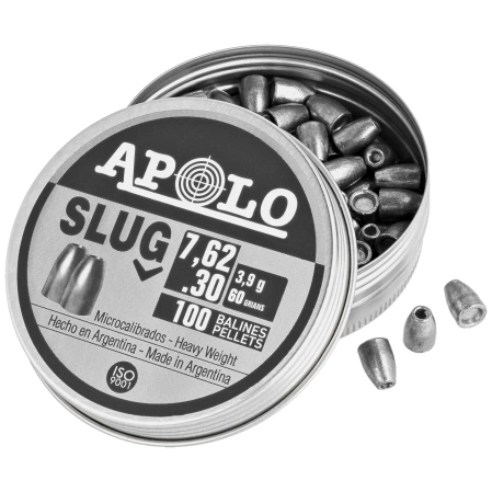 Apolo Slug 60 AirGun Pellets .30/7.62 mm, 100 pcs 3.90g/60.0gr (19305)