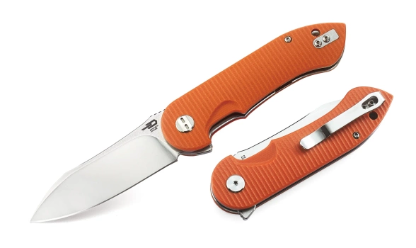Bestech Torpedo Knife Orange G10, Stonewashed / Satin D2 (BG17D-1)