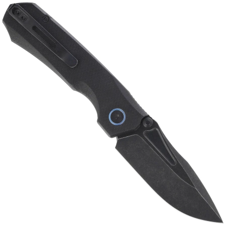 Nóż składany Remette Rhino Black G10, Black Stonewashed Titanium D2 (RNDG1)