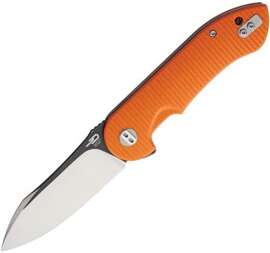 Bestech Torpedo Knife Orange G10, Black Stonewashed / Satin D2 (BG17D-2)