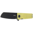 Kubey Knife Sailor Translucent Yellow G10, Blackwashed AUS-10 by Sekira Sochi (KU317B)
