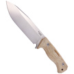LionSteel Knife Natural Canvas Micarta, Satin CPM 3V by Molletta (T6 3V CVN)