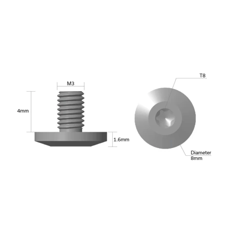 Śruby pivota Civivi Satin i Black Stainless Steel 8 mm - 2 szt. (CA-11B)