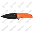 Bestech Knife Fin Orange G10, Black Stonewashed 14C28N (BG34B-3)