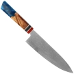 Tokisu Gyuto Kitchen Knife Stabilized Wood/Epoxy, Damascus (17455)