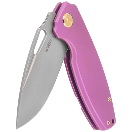 Nóż składany Kubey Tityus Purple Titanium, Bead Blasted 14C28N (KB360C)