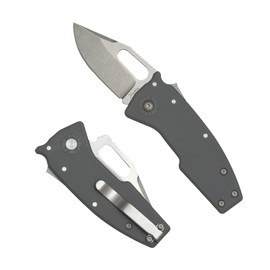 Demko Nano-Shark CP Knife Grey GRN, Stonewashed AUS10A by Andrew Demko (NANO-10A-Grey GRN-CP)