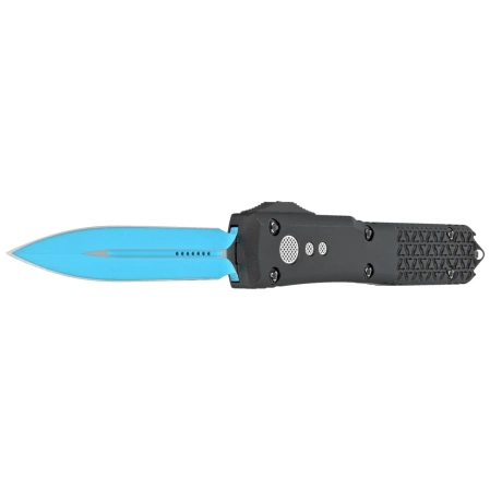 Nóż automatyczny OTF Microtech Ultratech D/E Jedi Knight Signature Tri-Grip Black Aluminium, Blue M390 by Tony Marfione (122-1JK)