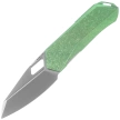 Remette RT-Woodpecker Knife Crystal Green Titanium, Hand Grinding Pearlescent M390 (RTWP-IG)