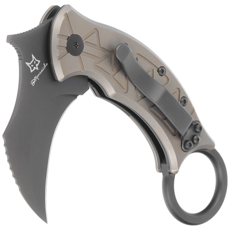 FOX Knife Tribal K Bronze Titanium, PVD M390 by Doug Marcaida (FX-802 TiPVD)