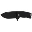 LionSteel ROK Knife Black Aluminum, Black M390 by Molletta (ROK A BB)