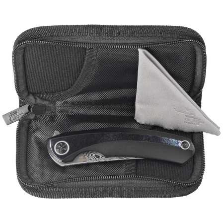 Nóż składany Bestech Sambac Black Titanium/Timascus, Damasteel Mirror Polished by Ostap Hel (BT2402F)