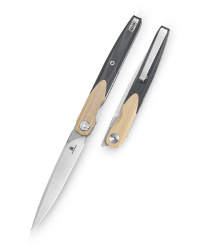 Bestechman Lanza Khaki/Black G10, Satin/Stonewashed 14C28N by Grzegorz Grabarski (BMK14B)