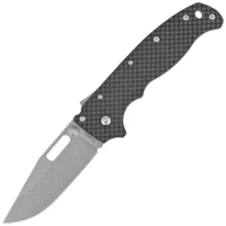 Demko AD20.5 Clip Point Knife Carbon Fiber, Stonewashed D2 by Andrew Demko (205-D2-CFCP)
