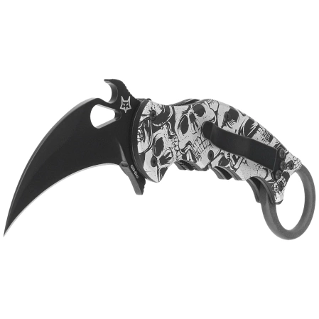 Fox The End Karambit Knife Black Aluminum, Black N690Co (FX-599 ALB-3)