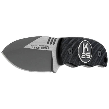 Nóż na szyję K25 RK-32331 Neck Knife Black G10, Titanium/Brushed 7Cr17Mov