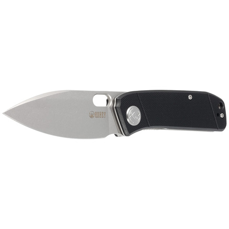 Kubey Knife Hyde, Black G10, Sand Blasted 14C28N by Colin Maisonpierre (KU2104A)