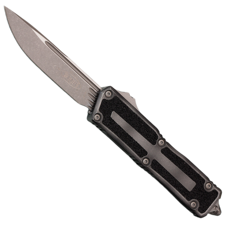 Nóż automatyczny OTF Microtech Scarab II Gen III S/E Weathered Metal Aluminium, Apocalyptic M390MK by Tony Marfione (1278-10APWME)