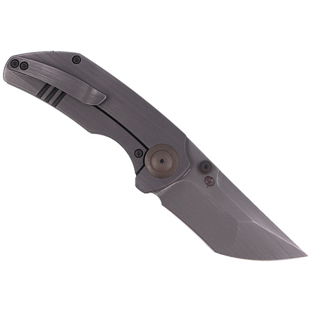 WE Knife Thug Gray Titanium, Gray Hand Rubbed CPM 20CV by Matt Christensen (2103B)