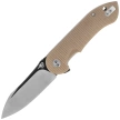 Bestech Torpedo Knife Beige G10, Black Stonewashed / Satin D2 (BG17B-2)