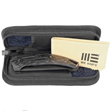 WE Knife Speedliner Shredded Carbon Fiber, Black Stonewashed CPM 20CV by Tashi Bharucha (WE22045B-2)