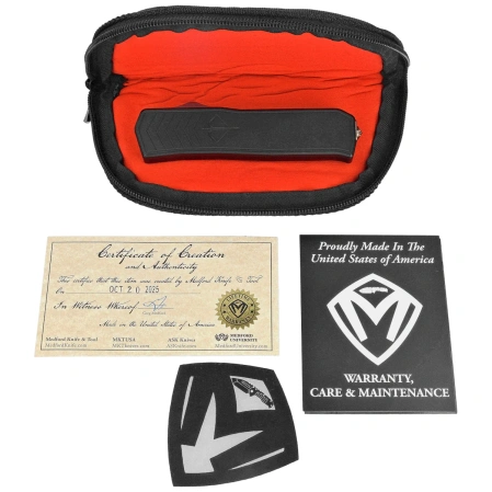 Nóż automatyczny OTF Medford MERC-1 D/E Black Aluminium, Bronze Clip, Tumbled S45VN by Greg Medford (MK2134TG-42AB-Q2C1-B1)