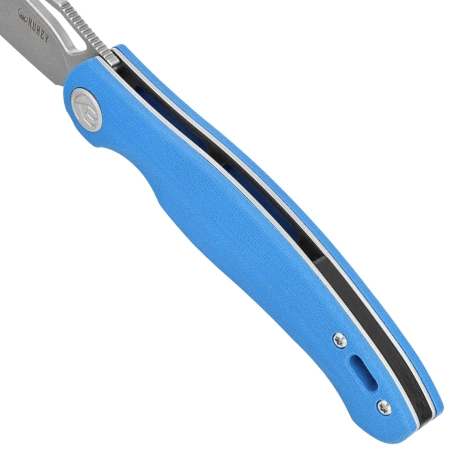 Nóż składany Kubey Drake Blue G10, Beadblasted AUS-10 by Maksim Tkachuk (KU239D)