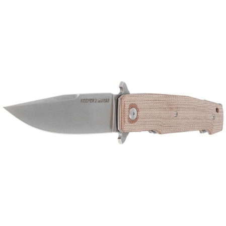 Viper Keeper 2 Natural Canvas Micarta, Stonewashed Elmax by Fabrizio Silvestrelli Knife (V6000CN)