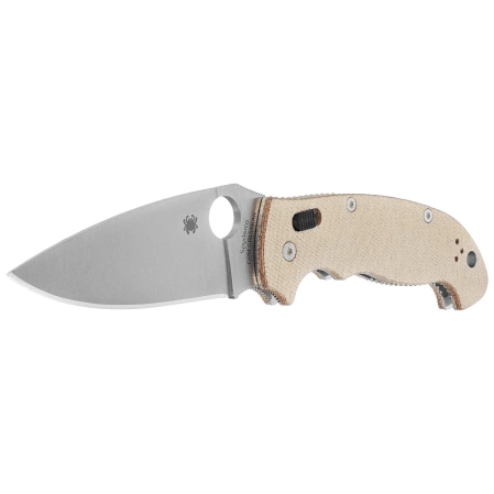Nóż składany Spyderco Manix 2 XL Brown Canvas Micarta, Satin CPM Cru-Wear by Eric Glesser (C95MPCW2)