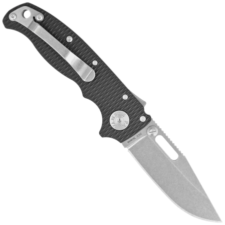 Demko AD20.5 Clip Point Knife Black G10, Stonewashed CPM 20CV by Andrew Demko (205-20CV-BLK-CP)